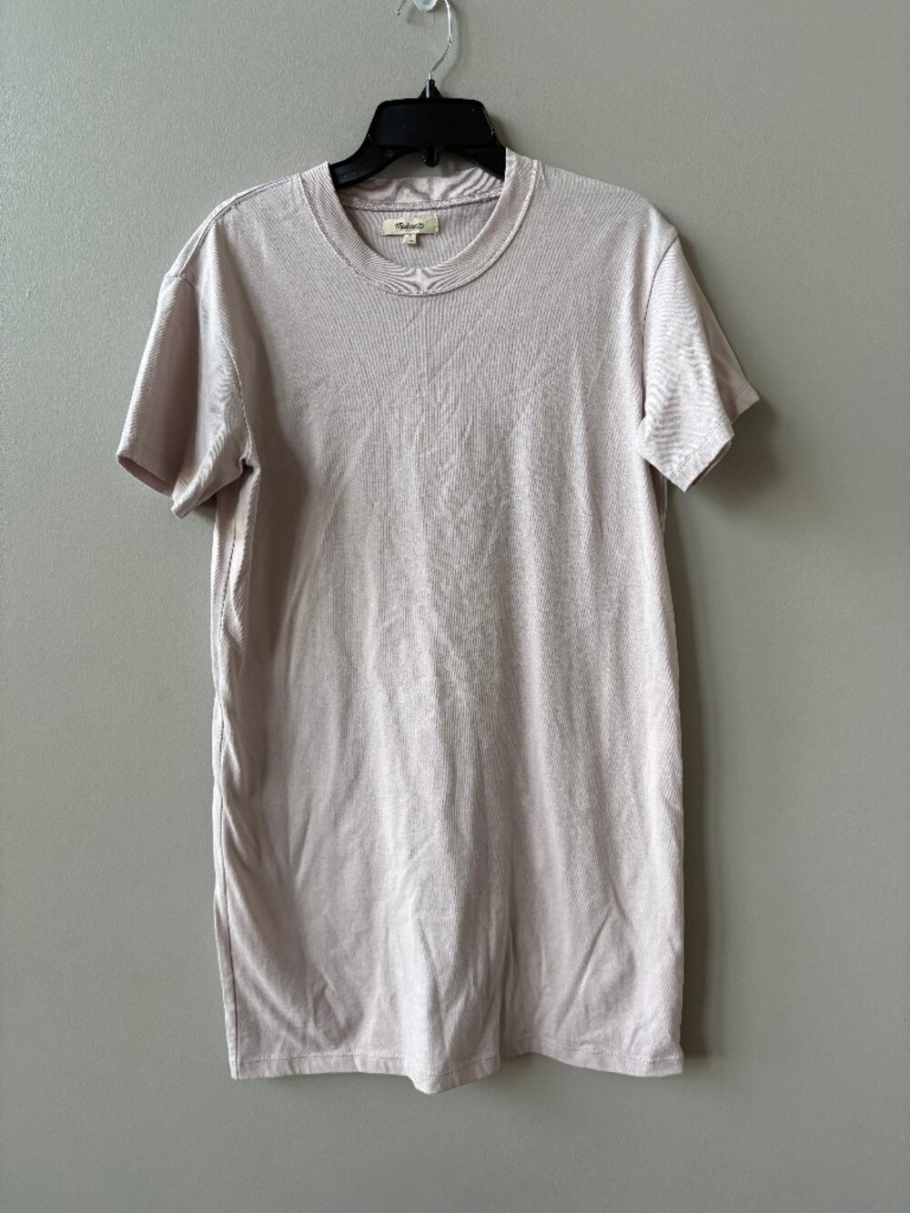 Madewell Light Dusty Rose T-Shirt Dress, Size Small. 100% Cotton